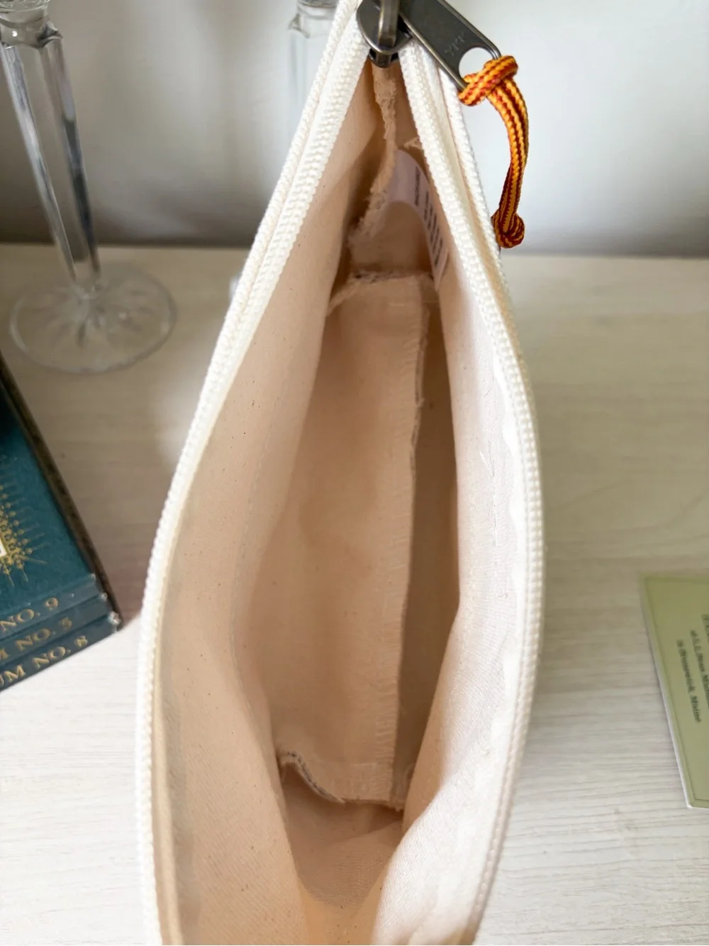 L.L. Bean Canvas Boat & Tote Pouch in Red Buffalo Check and Cream-NWT